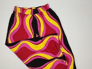 Damskie spodnie culottes z efektownym, falistym wzorem w kolorach