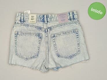 spodenki jeansowe z wysokim stanem pull and bear: PULL&BEAR, Szorty damskie, rozmiar 2XS — 3