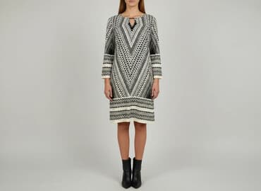 długie kozaki i sukienka: Women`s dress, size S — 1