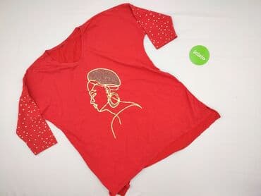 czerwona bluzki wieczorowe: Bluzka damska, rozmiar One size — 3