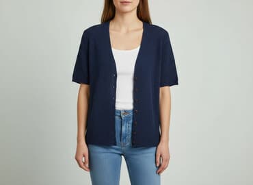 sweter z dekoltem v: Kardigan damski, rozmiar S — 5