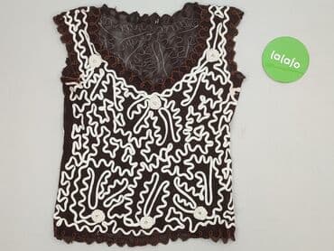 brązowa bluzki z krótkim rękawem: Bluzka damska, rozmiar S — 3