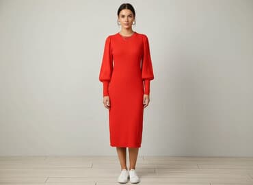 modna kiecka swetry: Sukienka damska, rozmiar S — 1