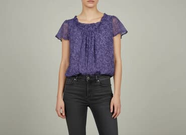 bluzki jedwabne wzorzyste: Classic, Bluzka damska, rozmiar S — 8