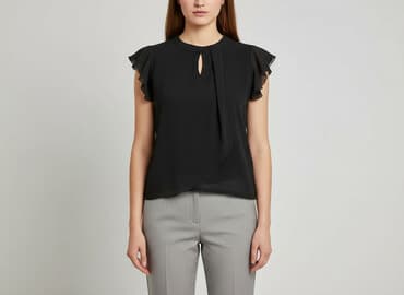 czarne bluzki z aplikacją: Bluzka damska, rozmiar L — 5