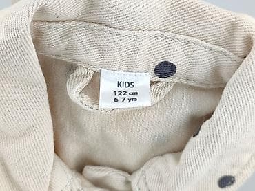 sukienki boho tanio: Dziecięca kurtka jeansowa, 7 lat, 116-122 cm, stan - Idealny — 4