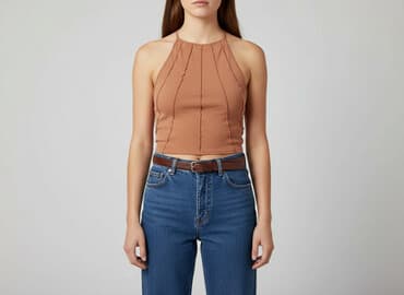 cropp bluzki z krótkim rękawem: Top damski, rozmiar L — 6