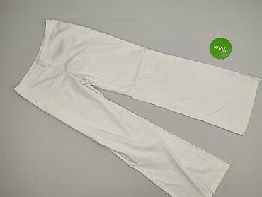 destroy jeans: H&M Basic, Material trousers for women, size M — 2