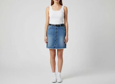 spódniczka dżinsowe z wysokim stanem: Spódnica damska, rozmiar M — 7