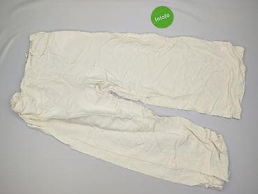 kremowe dresy: Spodnie materiałowe damskie, rozmiar One size — 3