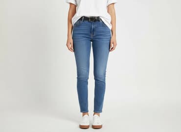 jeansy damskie bez streczu: Jeansy damskie, rozmiar L — 6