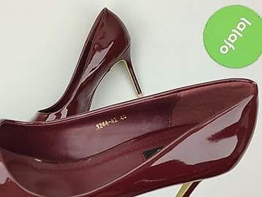 buty olive tree: Szpilki damskie VICES – bordowe, lakierowane - Model: klasyczne — 8