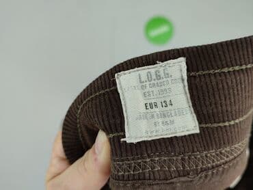 spodnie woskowane matowe: Material trousers, H&M, 9 years, 134/140, condition - Very good — 4