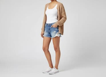 krótkie spodenki niski stan: ONLY, Szorty damskie, rozmiar S — 7