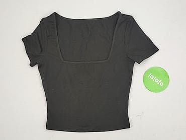 czarne bluzki basic: Top damski, rozmiar L — 3