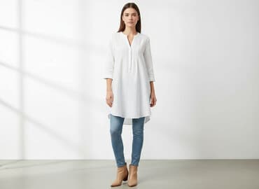 kamizelka damska krótka h m: H&M, Tunika damska, rozmiar S — 7