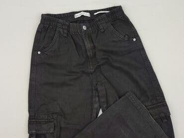 spodnie dresowe z napisami: Bershka, Spodnie cargo damskie, rozmiar S — 6