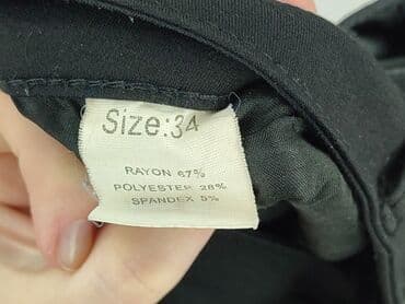 legginsy woskowane wysoki stan: Material trousers for women, size XS (EU 34) — 5