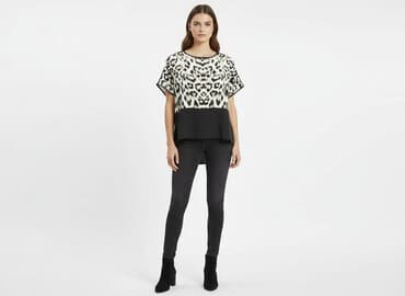 czarne body z długim rękawem zara: Zara, Bluzka damska, rozmiar L — 6