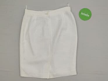 biala spodniczka z zakladkami: Spódnica damska, M — 3