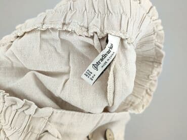 czarne szerokie spodnie stradivarius: Stradivarius, Spodnie materiałowe damskie, S — 4