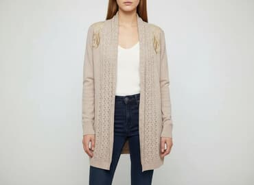 eleganckie swetry damskie różpinane do sukienki: Women`s knitwear, size L — 1