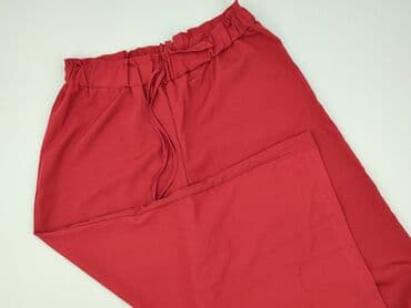 spodnie marszczone w pasie: Spodnie materiałowe damskie, 2XL — 1