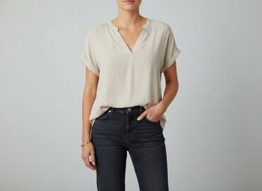 dodatki do beżowej sukienki: Everme, Bluzka damska, rozmiar S — 8