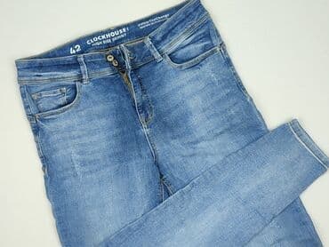 woskowane jeansy z wysokim stanem: Clockhouse, Jeansy damskie, rozmiar XL — 1