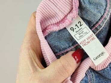 goodies jeans woskowane: Denim pants, George, 9-12 months, condition - Good — 4