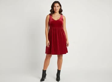 piękne czerwone sukienki na wesele: KappAhl, Sukienka damska, rozmiar XL — 6