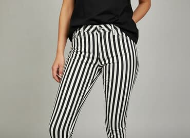 spodnie serduszka by o la la czarne: Orsay, Spodnie materiałowe damskie, rozmiar L — 7