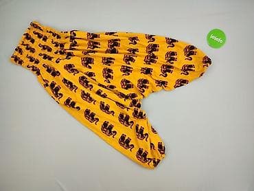 boho: Spodnie damskie typu harem/alli-baba – żółte, w etniczny wzór słoni - — 2