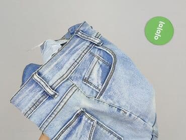 krótkie spodenki jeansowe wysoki stan: Szorty damskie, rozmiar S — 5