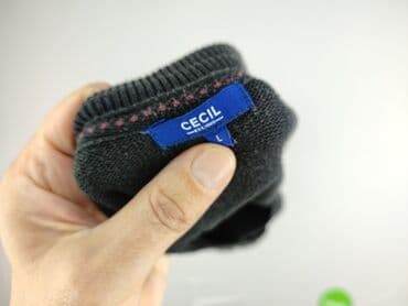 czarna sukienka ze srebrnymi wstawkami: Cecil, Sukienka damska, rozmiar L — 4