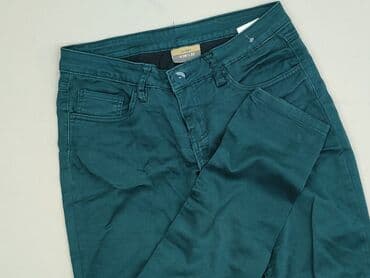 zielone jeansy: Skiny, Spodnie materiałowe damskie, rozmiar S — 1