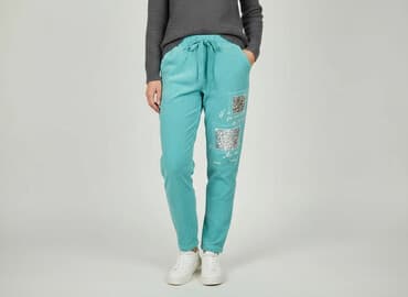 terranova spodnie z wysokim stanem: Spodnie materiałowe damskie, rozmiar L — 6