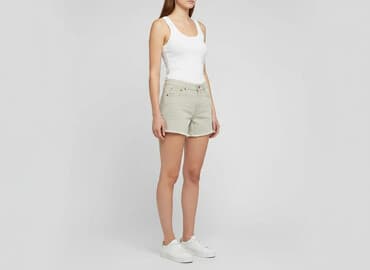 bezowe spodenki damskie: H&M, Szorty damskie, rozmiar XS — 8