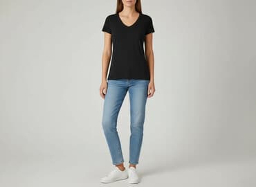 t shirty bawełniane damskie allegro: H&M, T-shirt damski, rozmiar S — 6