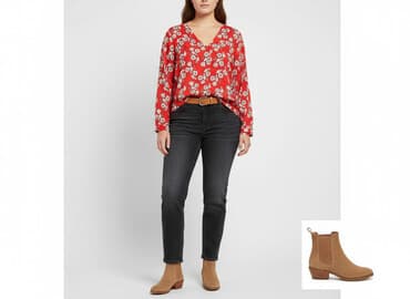 bluza z czerwonym napisem: George, Bluzka damska, rozmiar XL — 6