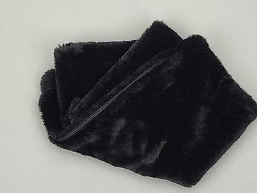 materiał akryl: Czarny futerkowy komin/snood unisex - Miękki, puszysty materiał — 1