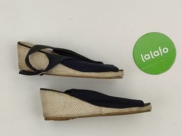 sukienka i sandały na koturnie: Sandały damskie, rozmiar 39 — 4