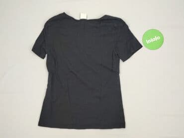 czarne t shirty w serek: H&M, T-shirt damski, rozmiar S — 3