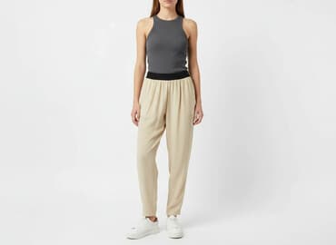 piżamy damskie allegro: Spodnie materiałowe damskie, rozmiar S — 6