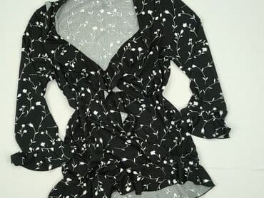 bluzka czarna z dekoltem v: Amisu, Women's blouse, size XS — 2