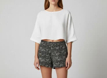 czarne krótkie spodenki sinsay: Sinsay, Szorty damskie, rozmiar S — 6