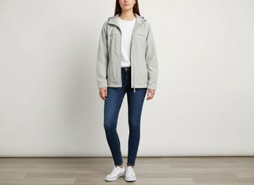 kurtki czarne z kapturem: Kurtka przejściowa damska, rozmiar M — 1