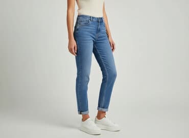 mom jeans stylizacje: House, Jeansy damskie, rozmiar XS — 7