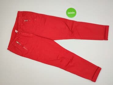 sukienka obcisła czerwona: Spodnie materiałowe damskie, L — 3