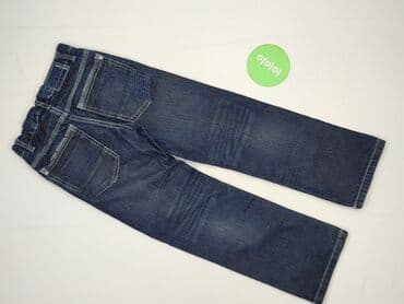 czarne spodnie woskowane z wysokim stanem: Jeans, Pepperts!, 9 years, 128/134, condition - Very good — 3
